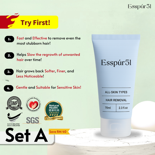 SET A - Intimate Hair Removal Cream x1 【Perfect for First Trial】