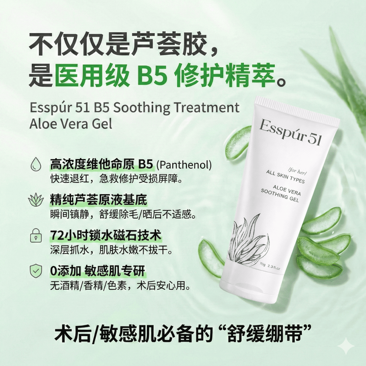 B5 Soothing Treatment Aloe Vera Gel 70G x 1